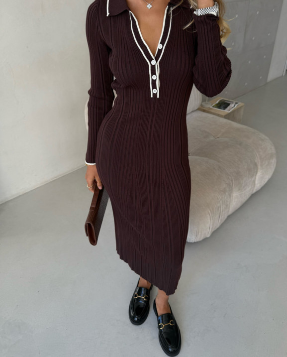 116 Сукня в’язана подовжена з ґудзиками